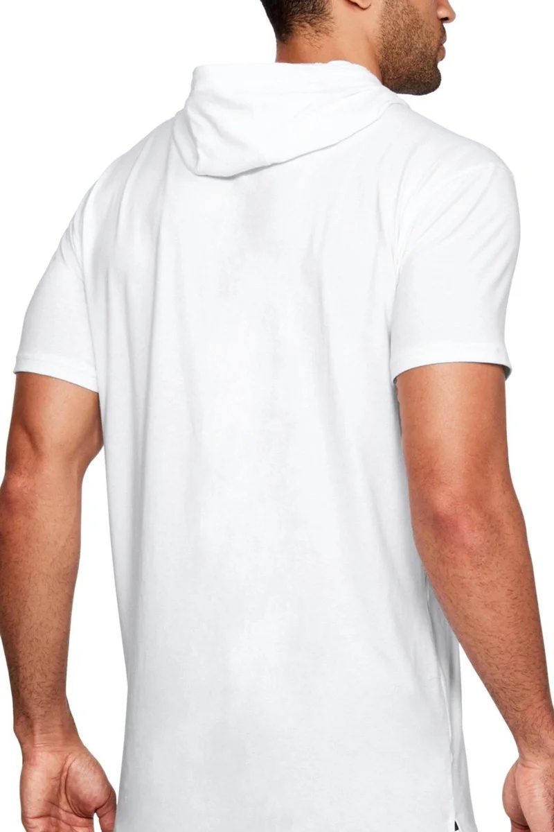 Rock&Roll One Eye White Hooded Short Sleeve Men's T-Shirt