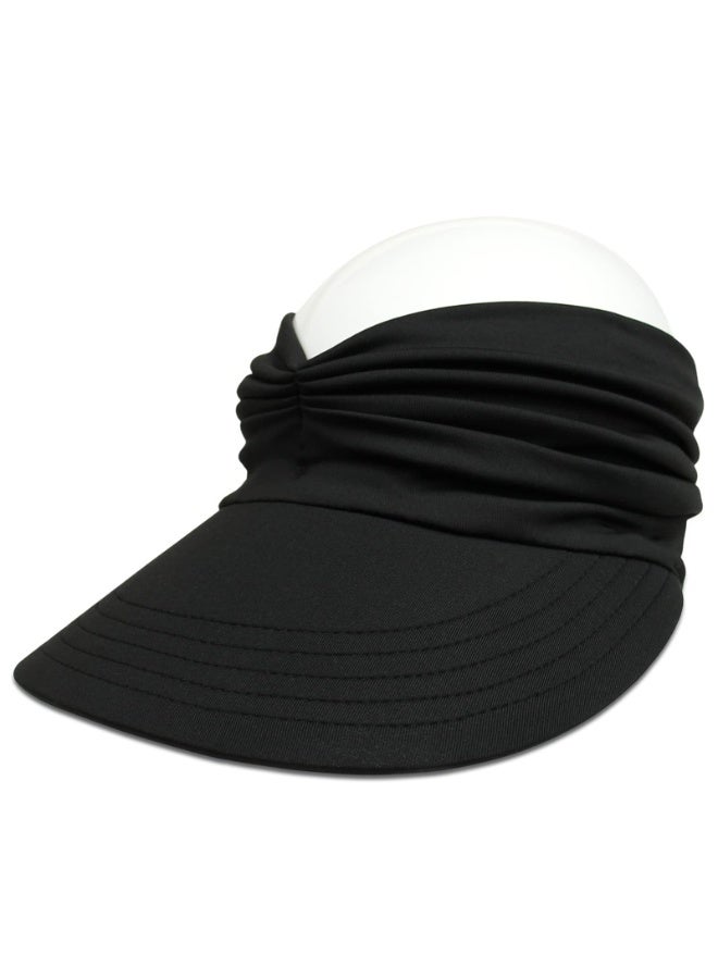 Women's Sun Visor Hat Wide Brim UPF 50+ UV Protection for Beach & Sport - Image 2