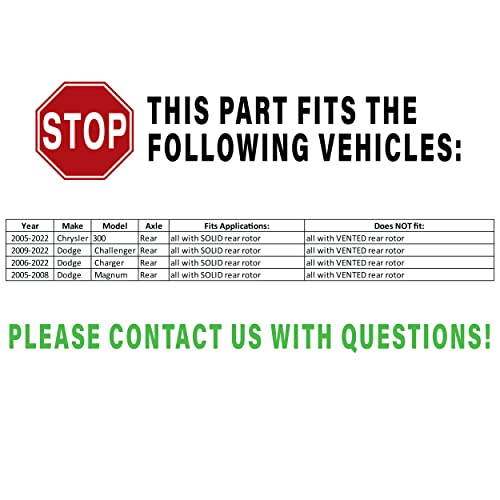 Goodyear Brakes PRK39647R | Rear Premium Brake Kit with Pair (2) of AntiOx Coated Brake Rotors and Ceramic Brake Pads fits Chrysler 300 21-05; Dodge Challenger 20-09, Charger 21-06, Magnum 08-05 - Image 2