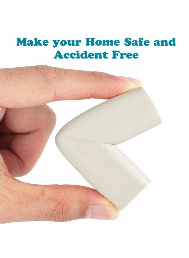 KidDough Baby Proofing Corner Safety Strip And Corner Guard ; Thick Rubber Edge Corner Protector Guard ; Sharp Corner Guard ; Corner Protector For Kids (White 5 Meters Roll + 8 Corner Guards) - Image 4