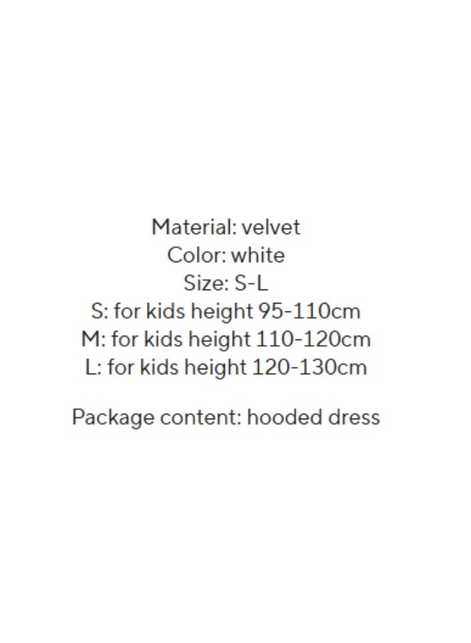 NIBEMINENT Halloween children's costume: White hooded ghost costume dress dress dress costume - Image 2