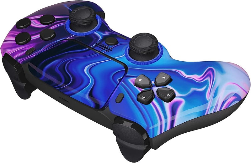 Custom Controllerzz Wireless Controller Compatible with PS5 - Multiple Designs Available (PS5 Blue & Purple Swirl) - Image 4