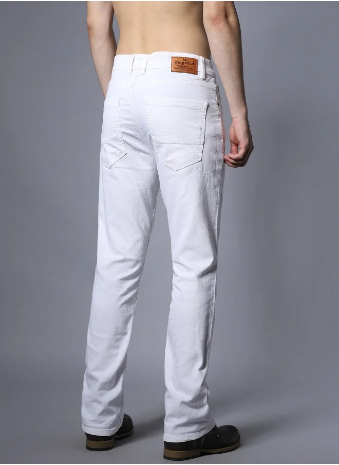 HIGH STAR Mens White Jeans