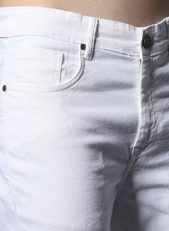 HIGH STAR Mens White Jeans  - Image 5