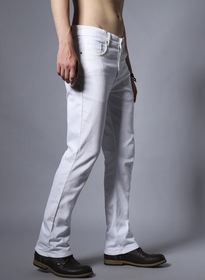 HIGH STAR Mens White Jeans  - Image 4