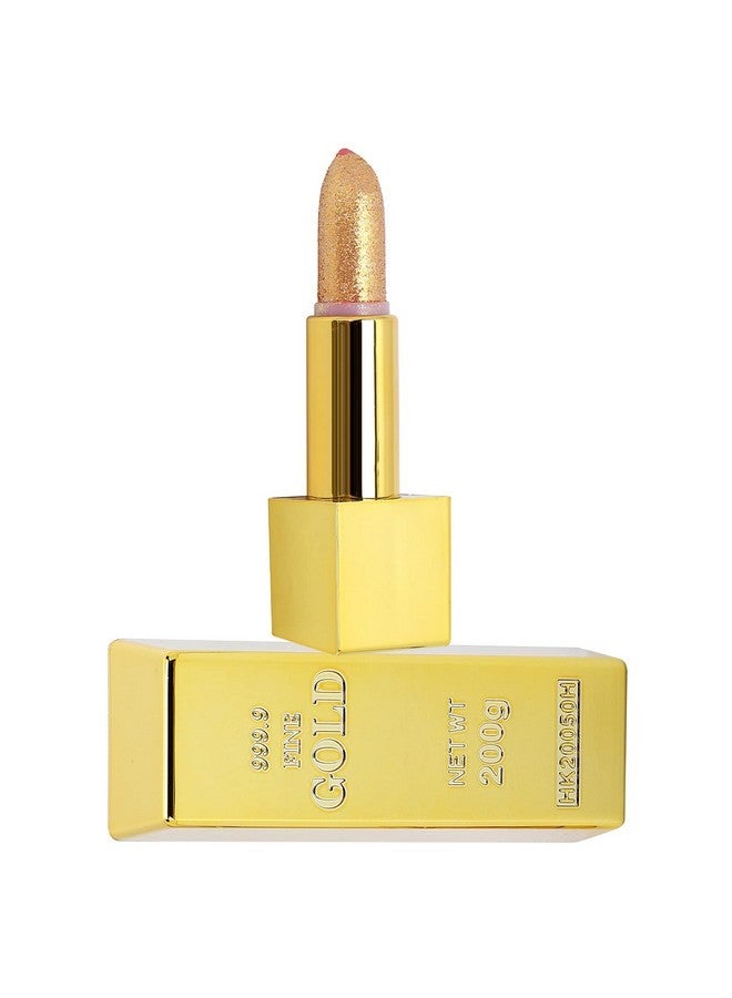 TMISHION Lipstick, Sparkle Lipstick Gold Bar Design Shimmering lipstick for long-lasting shine & intense color Waterproof Long-lasting Moisturizing Smooth Lips Make-up Cosmetics 3.5g(02) - Image 5