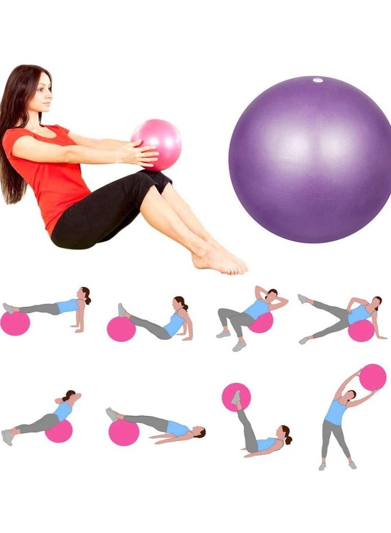 Y&D 2 pcs Soft Pilates Balls 25CM Exercise Balance Ball Gym Fitness Perfect for Yoga Core Training and Physical Therapy Pink Purple - Image 3