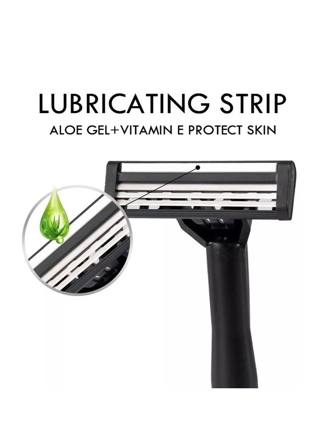 بيرل ماكس 14 قطعة من شفرات الحلاقة ثلاثية الشفرات للرجال، حلاقة ناعمة مع جل الصبار وشريط ترطيب فيتامين E، شفرات حلاقة للاستخدام مرة واحدة - Image 4