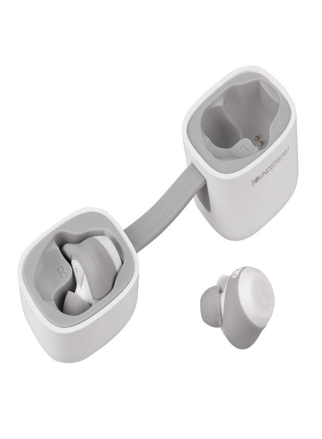 Soundstream h2GO True Wireless Earbuds with Qi Charging - White - Image 1