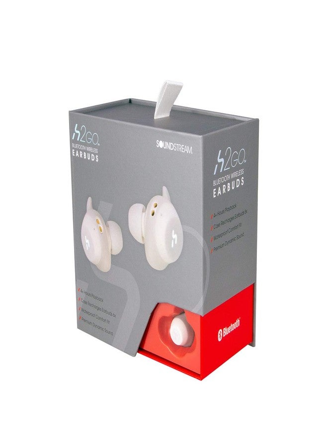 Soundstream h2GO True Wireless Earbuds with Qi Charging - White - Image 5