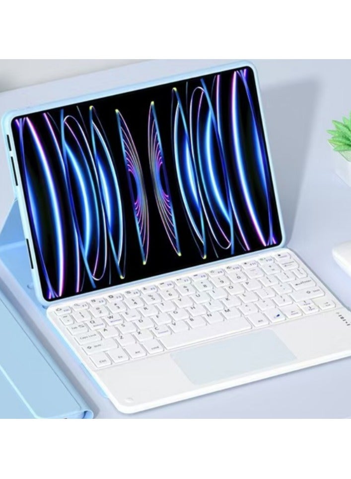 general حافظة لوحة مفاتيح لاسلكية عائمة مغناطيسية لجهاز iPad Air 11 بوصة الجيل السادس [2024 الجيل السادس]، لوحة مفاتيح بلوتوث قابلة للشحن مع لوحة تتبع متعددة اللمس لجهاز iPad Air 6 - Image 1