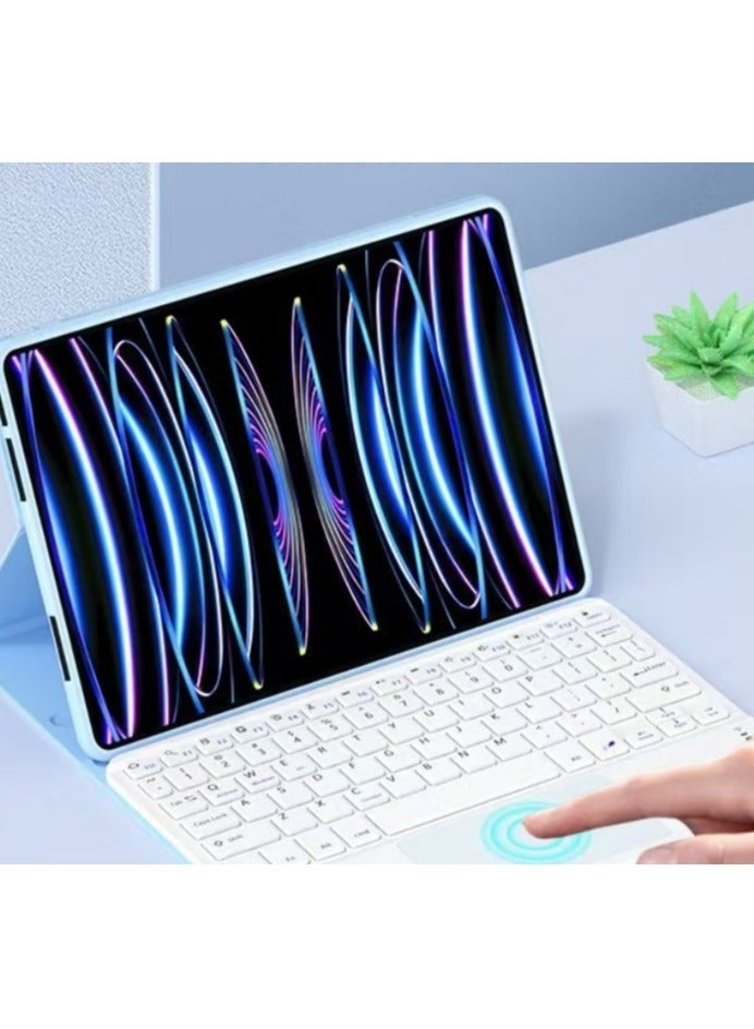 general حافظة لوحة مفاتيح لاسلكية عائمة مغناطيسية لجهاز iPad Air 11 بوصة الجيل السادس [2024 الجيل السادس]، لوحة مفاتيح بلوتوث قابلة للشحن مع لوحة تتبع متعددة اللمس لجهاز iPad Air 6 - Image 2