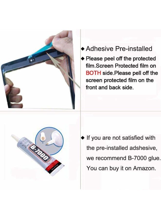 Dedyel Screen Replacement for iPad 7 7th Generation 10.2"ï¼Ë†A2197 A2198 A2200,Digitizer Replacement Without Home Button(not Include LCD)+ Pre-Installed Adhesive + Tools (Black) - Image 4