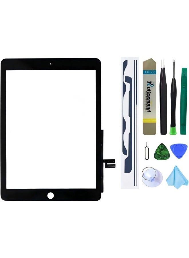 Dedyel Screen Replacement for iPad 7 7th Generation 10.2"ï¼Ë†A2197 A2198 A2200,Digitizer Replacement Without Home Button(not Include LCD)+ Pre-Installed Adhesive + Tools (Black) - Image 1