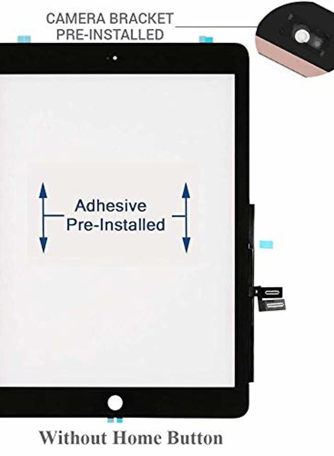 Dedyel Screen Replacement for iPad 7 7th Generation 10.2"ï¼Ë†A2197 A2198 A2200,Digitizer Replacement Without Home Button(not Include LCD)+ Pre-Installed Adhesive + Tools (Black) - Image 2