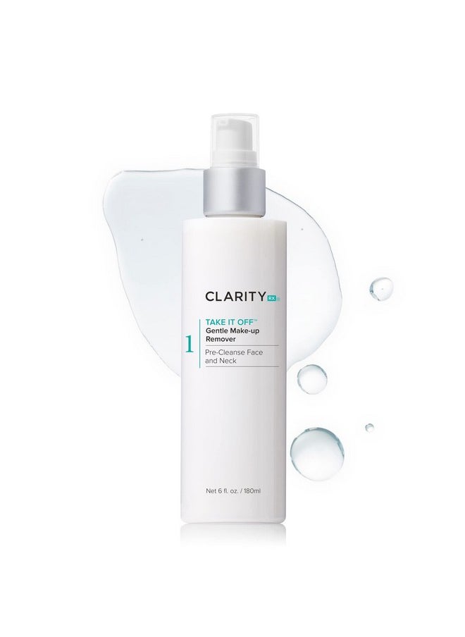 ClarityRx - Take It Off Gentle Face & Eye Makeup Remover Natural Plant Based Calming Facial Cleanser With Antioxidants For All Skin Types 6 Oz - Image 1
