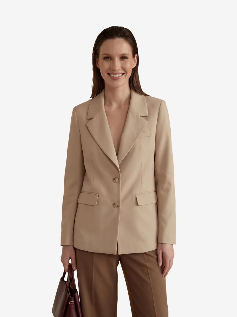 ماي فاشن MY FASHION Women's Crepe Blazer Jacket