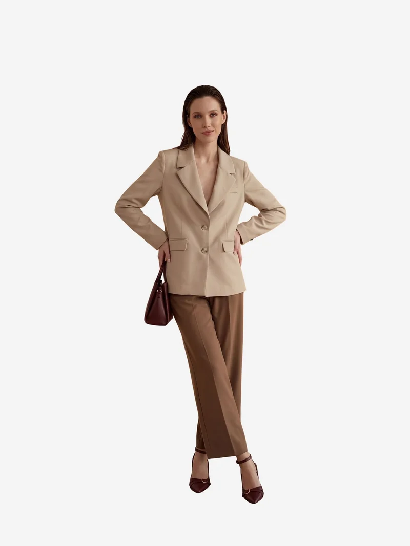 ماي فاشن MY FASHION Women's Crepe Blazer Jacket