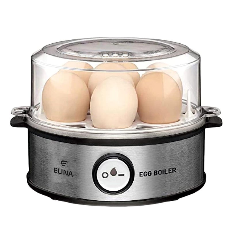 Elina Smart Stainless Steel Egg Boiler | Boil up to 7 Eggs - 360 Watts | 3 Boiling levels: Soft, Middle and Hard | Automatic, Overheat Protection | Easy to clean | 1Year Warranty - Image 3