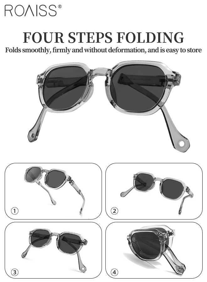 roaiss Round Polarized Sunglasses for Kids, UV400 Protection Cute Beach Holiday Sun Glasses, HD Lens Sun Protection Folding Shades with Small Portable Box for Boys Girls and Children Age 3-12 - Image 4