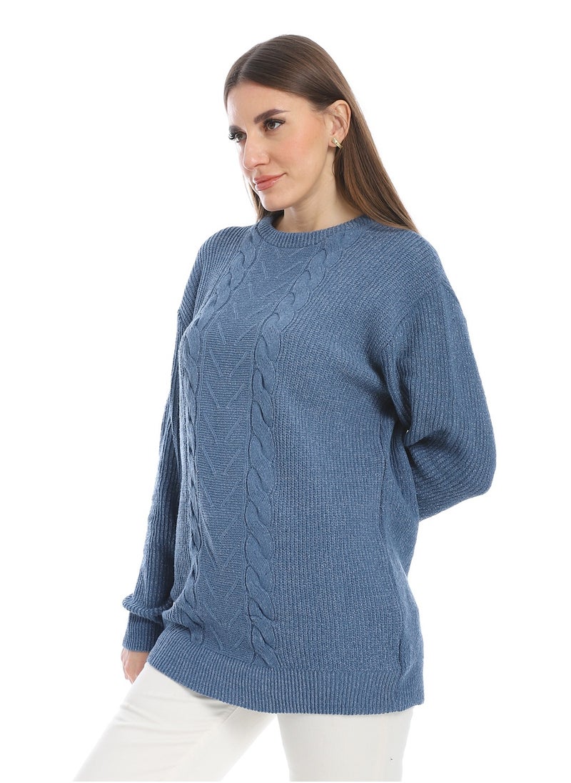 Caesar - women wool plain pullover with round neck and multidesign - Image 1
