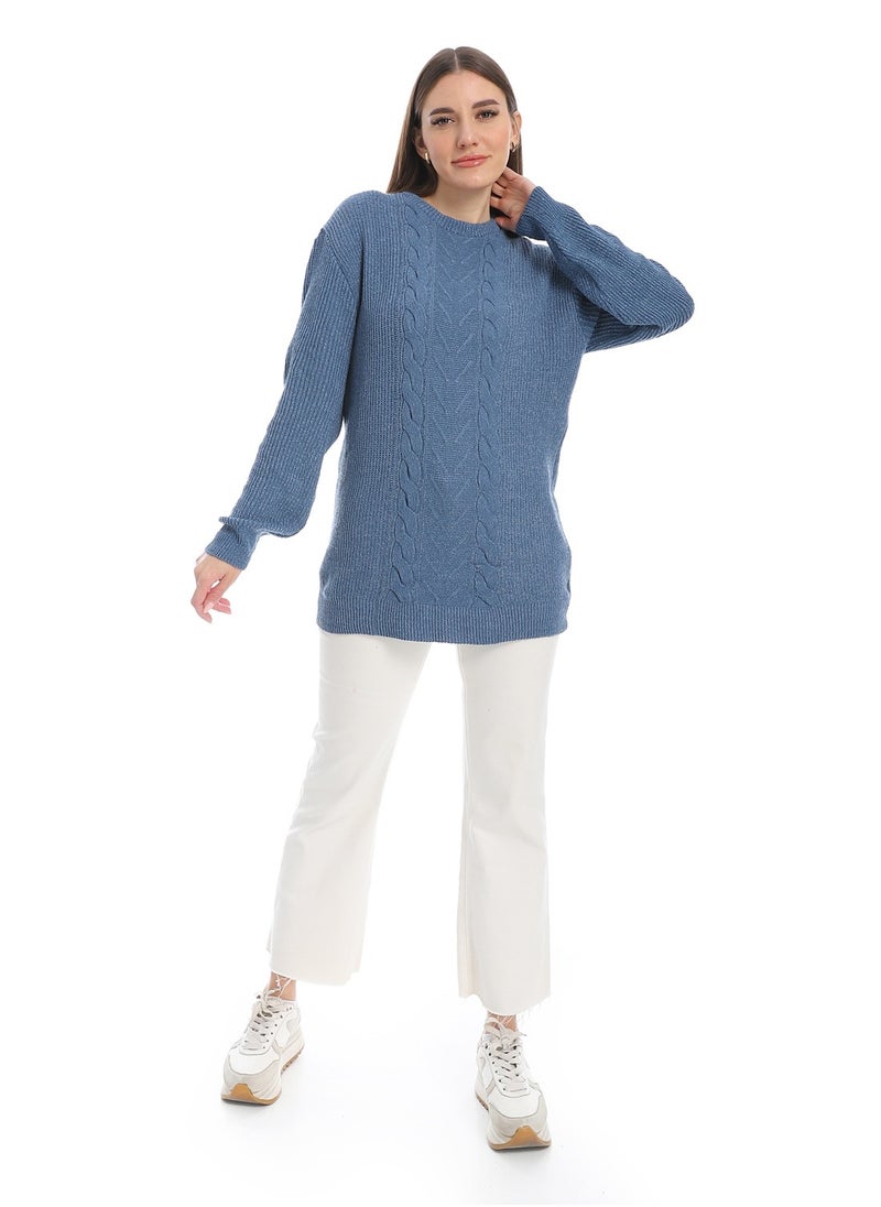 Caesar - women wool plain pullover with round neck and multidesign - Image 1
