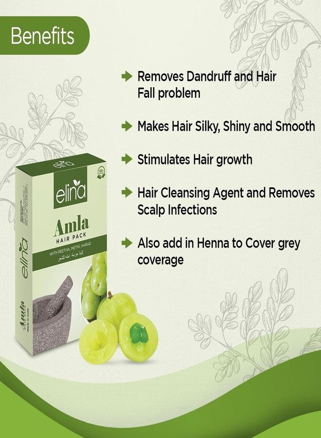 Elina Amla Hair Pack for Hair Growth | Herbal Treatment for Hair Fall Control, Strong Roots & Deep Nourishment | Indian Gooseberry Hair Mask | Ready-to-Use 100Gm(Pack of 1) - Image 4