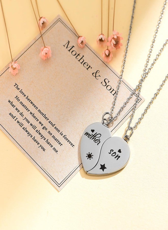 Yonhon Mother Son Necklace Set for 2,Mom Son Matching Necklaces for 2 - Image 3