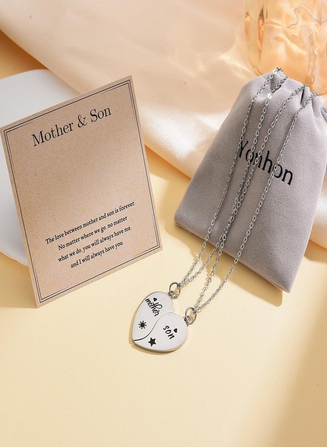 Yonhon Mother Son Necklace Set for 2,Mom Son Matching Necklaces for 2 - Image 5