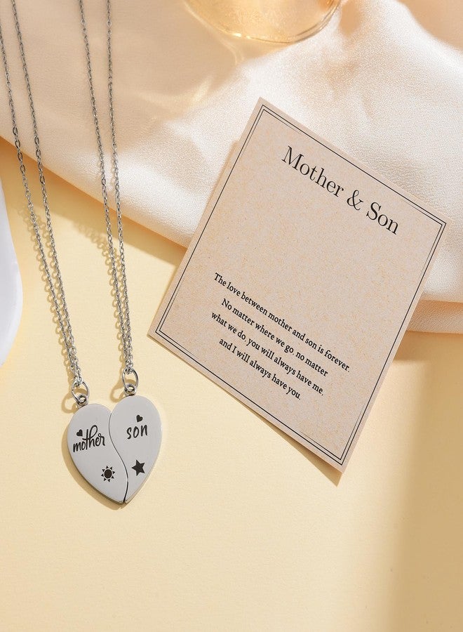 Yonhon Mother Son Necklace Set for 2,Mom Son Matching Necklaces for 2 - Image 4