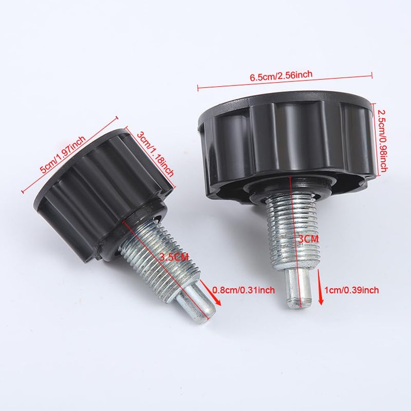 SquEqu 2 Pack Exercise Bike Pull Pin Spring Knob Replacement Universal M16 Pop Screw Height Adjust Locking Grip for Statioanry Cycling Bicyle Fitness Equipment Machines Weight Bench Bikes - Image 2