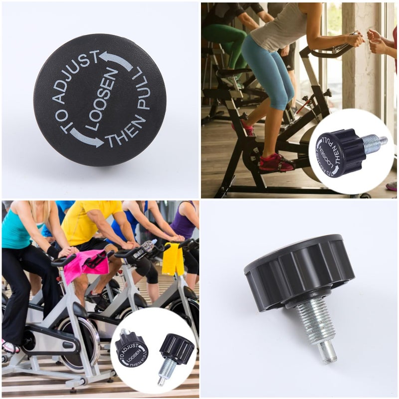 SquEqu 2 Pack Exercise Bike Pull Pin Spring Knob Replacement Universal M16 Pop Screw Height Adjust Locking Grip for Statioanry Cycling Bicyle Fitness Equipment Machines Weight Bench Bikes - Image 5