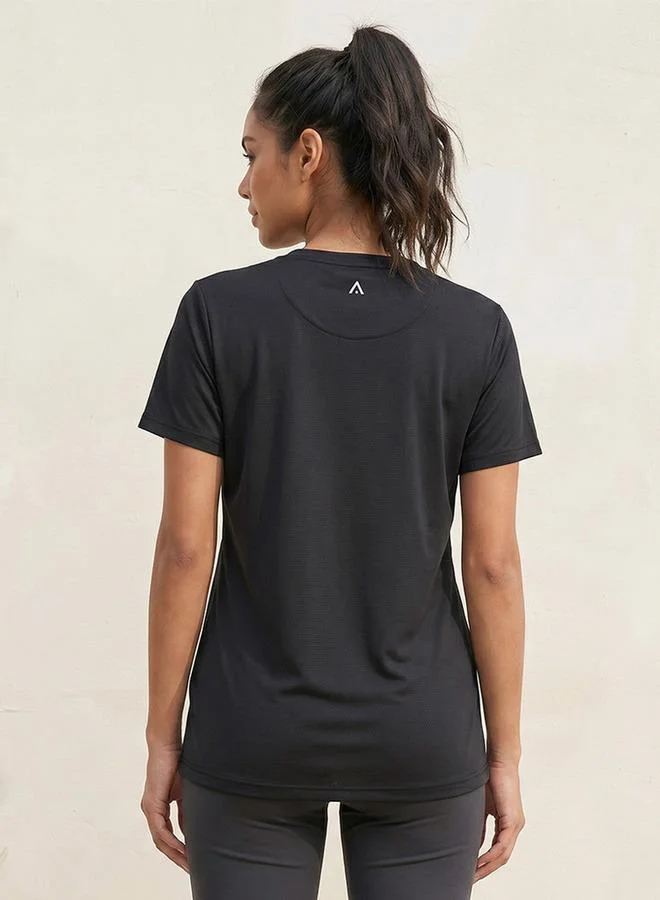 Splash Active BLUE Soft Touch Textured T-shirt for Women | Best Price UAE