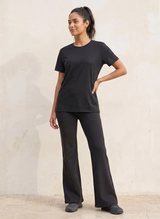 Splash Active BLUE Soft Touch Textured T-shirt for Women | Best Price UAE