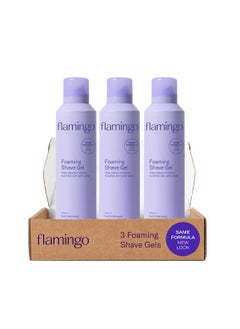 FLAMINGO FLAMINGO Women's Foaming Shaving Gel with Aloe Vera, 6.7oz - 3ct 