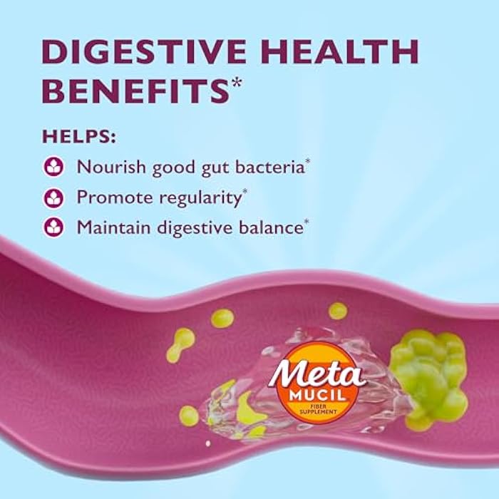 Metamucil Fiber Supplement, Clear Mixing Fiber Powder Stick Packs, Mixed Berry Flavor, On the go, Plant Based Prebiotic Fiber Supplement Blend for Daily Digestive Health, 21 Stick Packs - Image 3