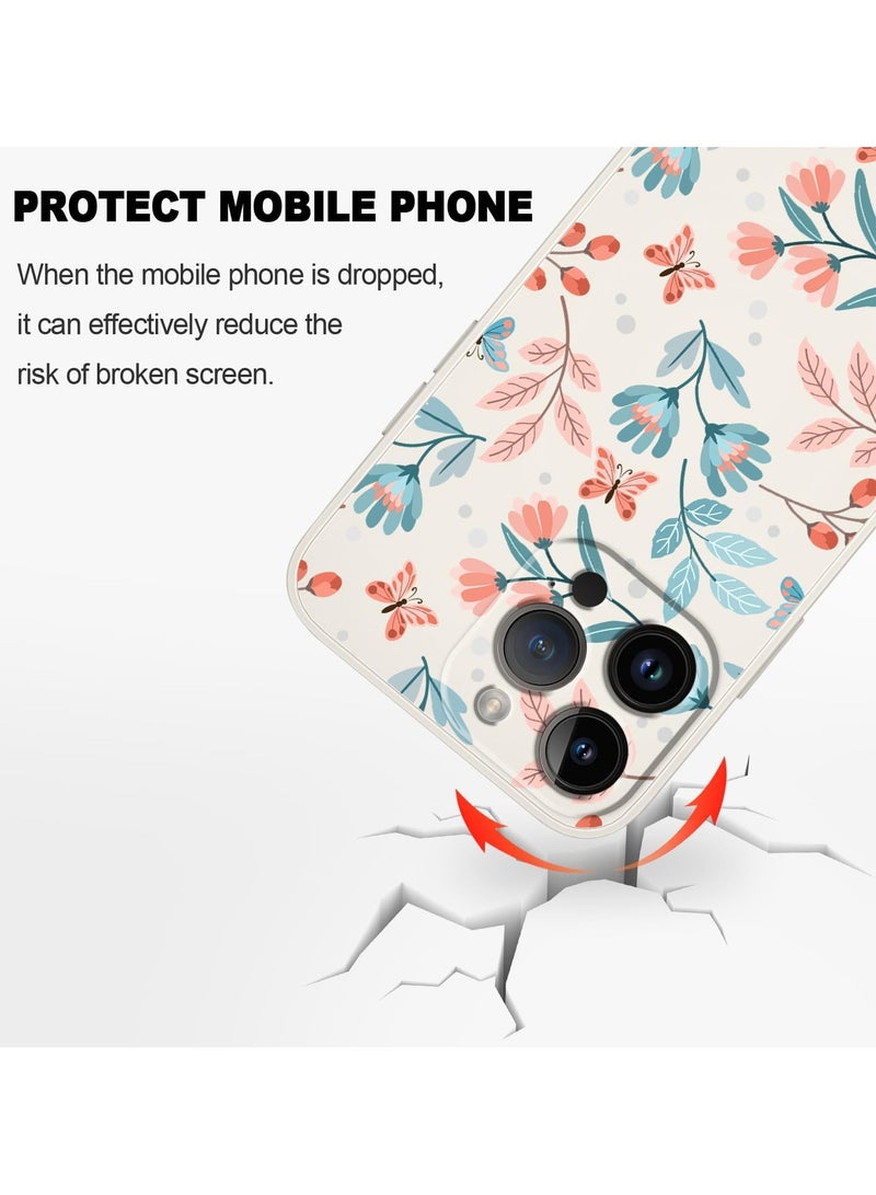 for iPhone 16 Pro Max Case Anti Scratch Microfiber Lining Phone Cover Silicone Ultra Slim Case for iPhone 16 Pro Max 6.9 inch-Leaf White  - Image 5