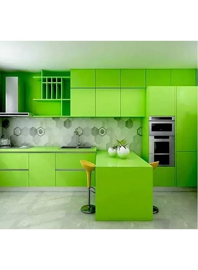 صن بيرد ورق حائط لاصق ذاتي اللصق من الرخام للديكور قابل للتقشير واللصق، ورق جدران ملون مقاوم للماء من البولي فينيل كلوريد والرخام المنزلي وغرفة الأطفال والمطبخ (24 × 100 بوصة أخضر لامع) - Image 2