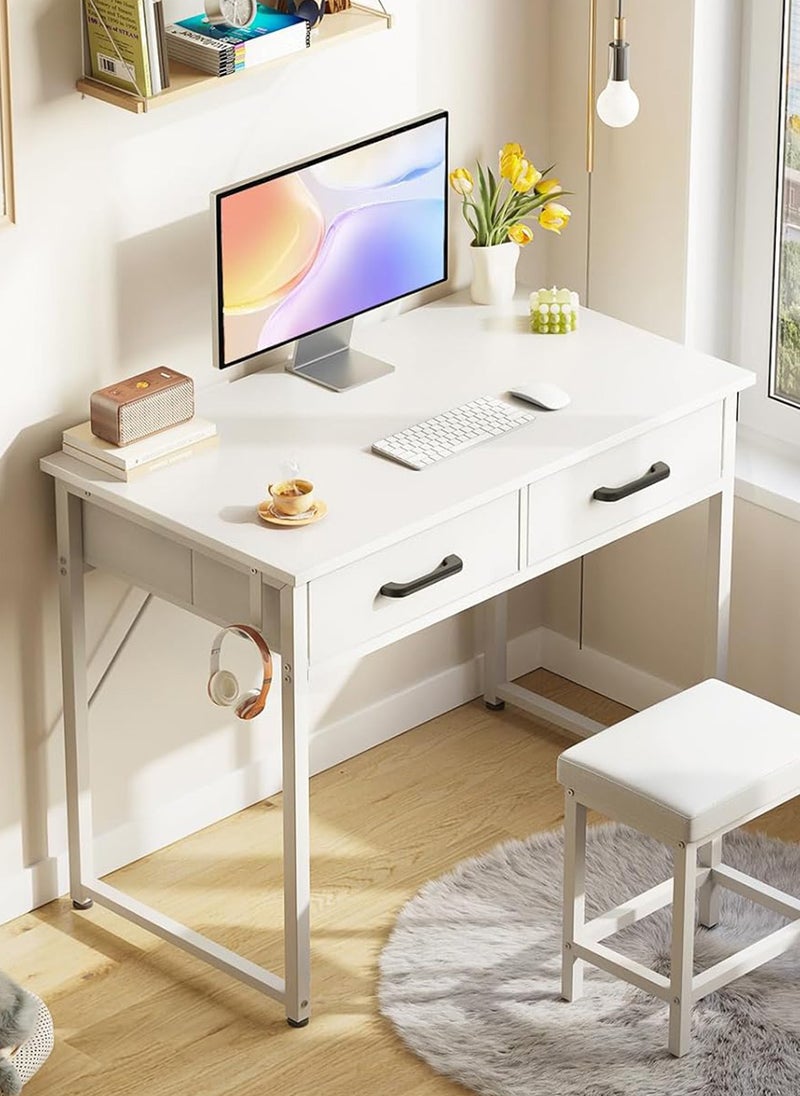 Sharpdo Modern Home Dressing Table Modern Home Dressing Table with Double Drawer Storage, Multifunctional Makeup Table Dressing Table With Drawers Vanity Table Beautiful Makeup Table (no Mirror and chair)with Double Drawer Storage, Multifunctional Makeup Table Dressing Table Dresser Vanity Table (no Mirror and chair) - Image 4