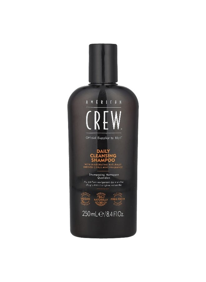 AMERICAN CREW American Crew, Daily Cleansing Shampoo, Citrus Mint, 8.4 fl oz (250 ml)  - Image 1