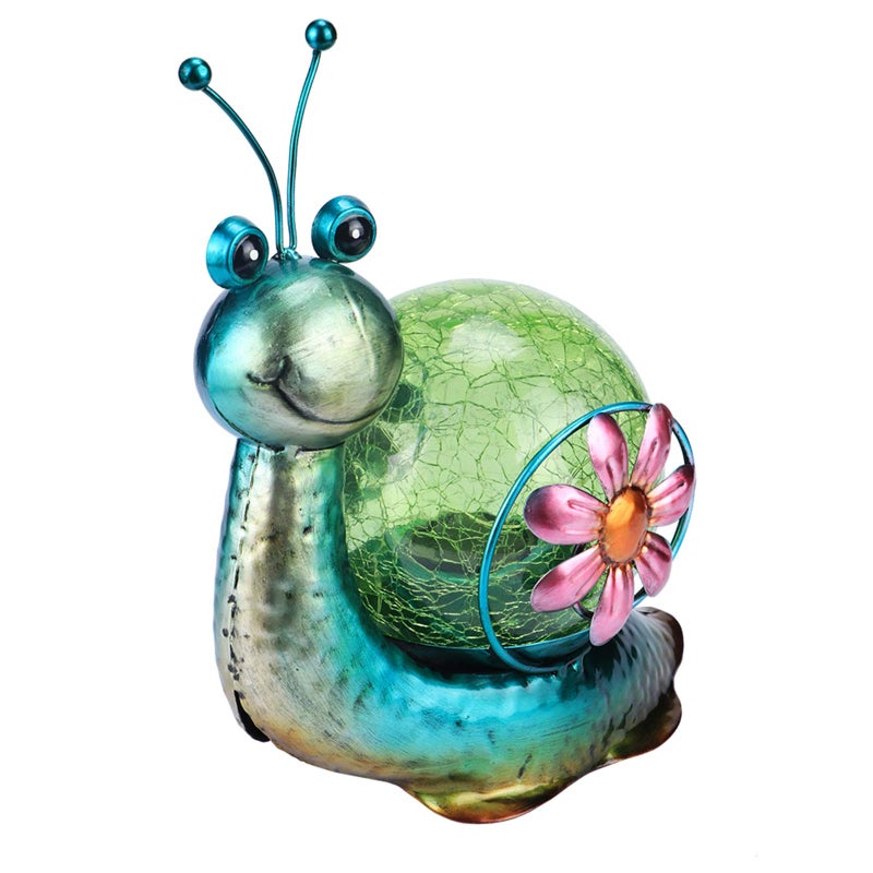 MUMTOP Solar Lantern Outdoor Waterproof LED Solar Lights Snail Decorative Tabletop Lanterns for Patio Garden Table Decor - Image 1