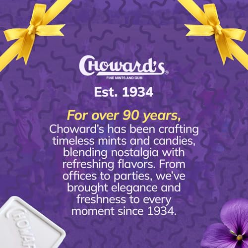 Choward's Chowards Violet Mints Candy  Bold Aromatic Flavor  Perfect for Snacks in Lunchboxes Travel Sharing and Gifting  Nostalgic Vintage Candy  6 Pack 15 Mints Per Package - Image 5