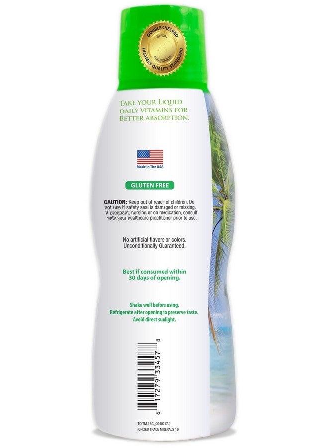 Tropical Oasis - Premium Ionized Plant Based Trace Minerals Liquid Formula- 74 essential minerals in liquid form for up to 96% Absorption - 16 oz, 32 servings - Image 3