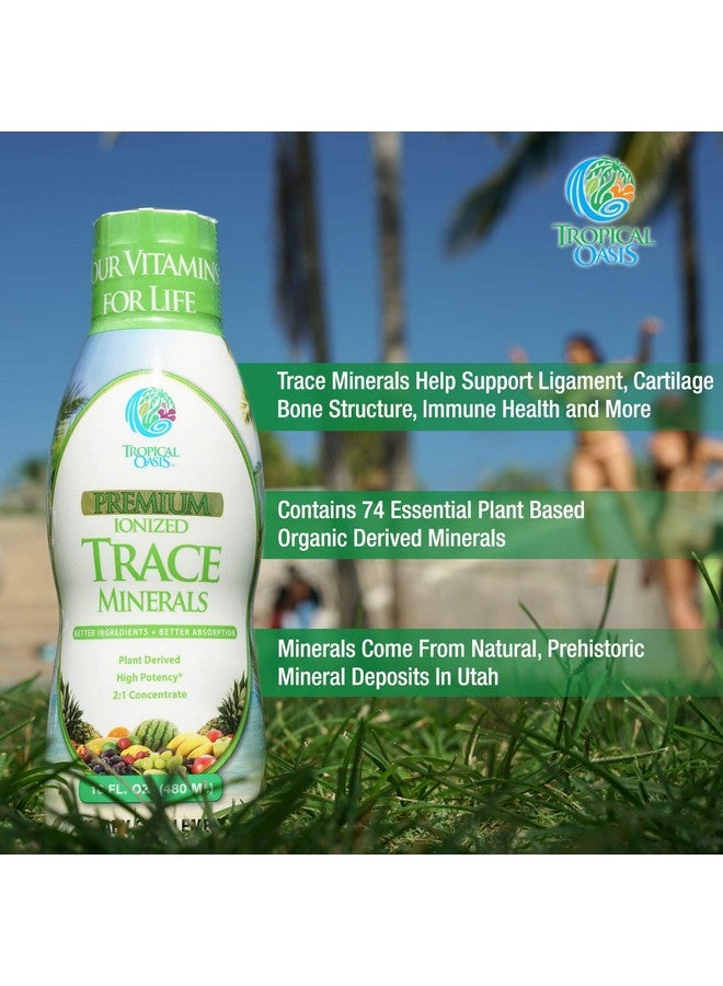 Tropical Oasis - Premium Ionized Plant Based Trace Minerals Liquid Formula- 74 essential minerals in liquid form for up to 96% Absorption - 16 oz, 32 servings - Image 5
