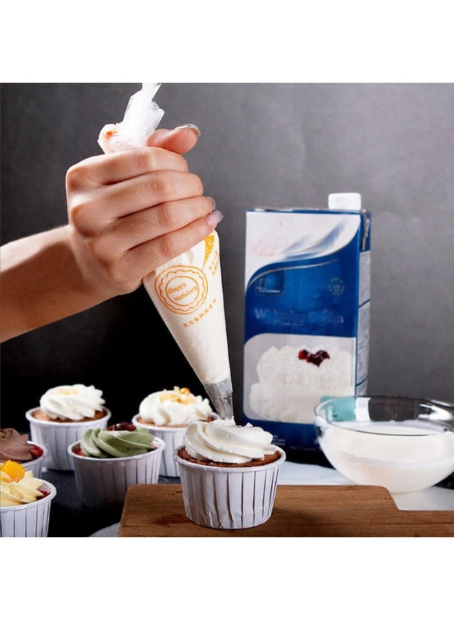 Master 100Pcs Disposable Piping Bags | Thickened Icing Pastry Bags for Cake Decorating, Cupcakes, Cream & Frosting | Non-Slip Food Grade Cake Decorating Supplies - Image 3