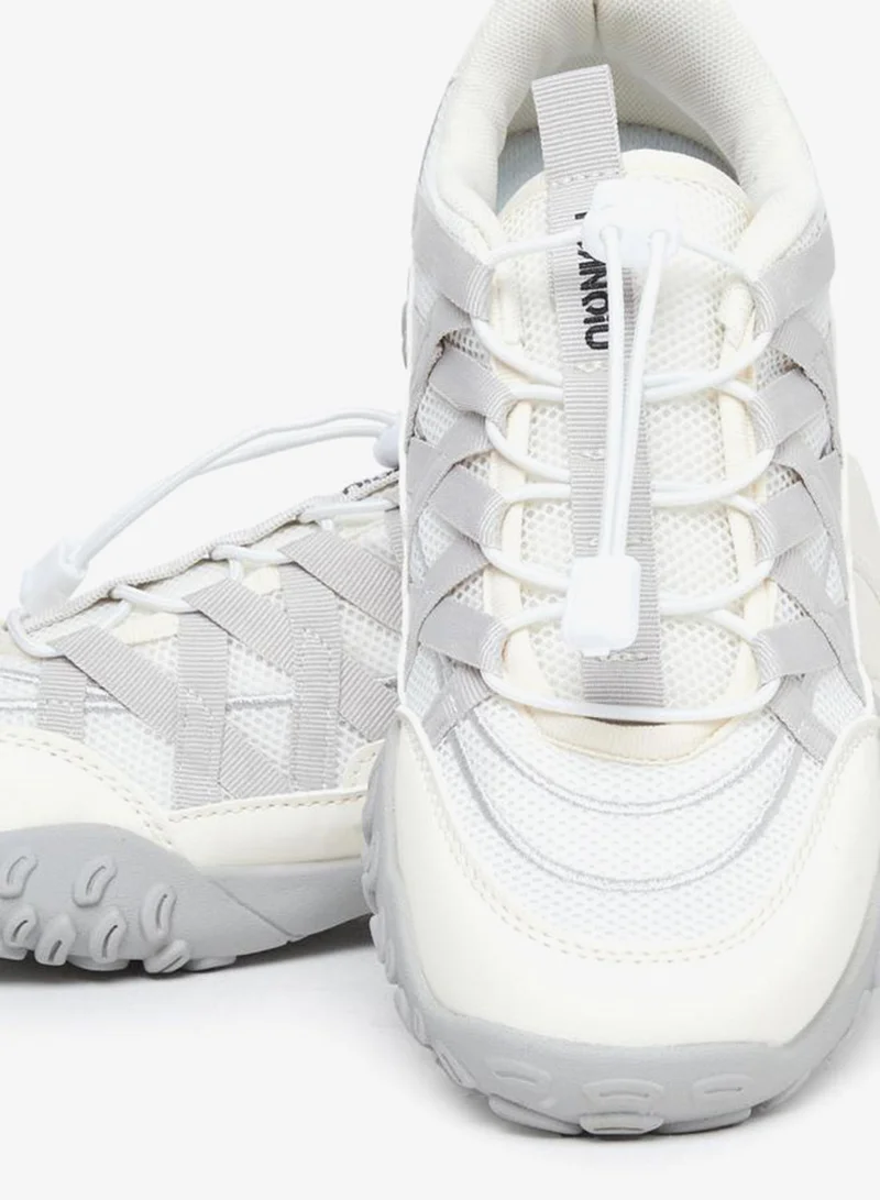 Styli Active Grey Women Toggle Lace Sporty Sneakers for Women | Best Price UAE