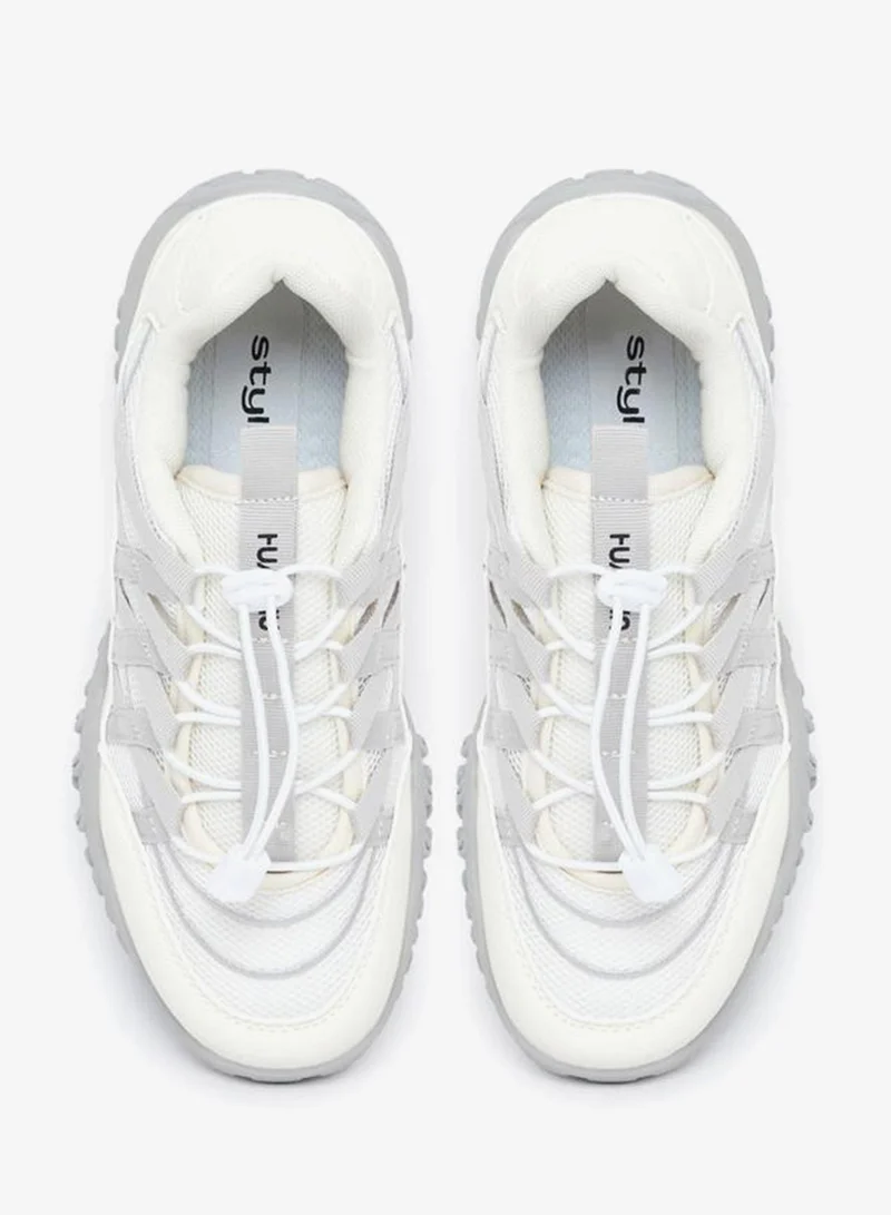 Styli Active Grey Women Toggle Lace Sporty Sneakers for Women | Best Price UAE