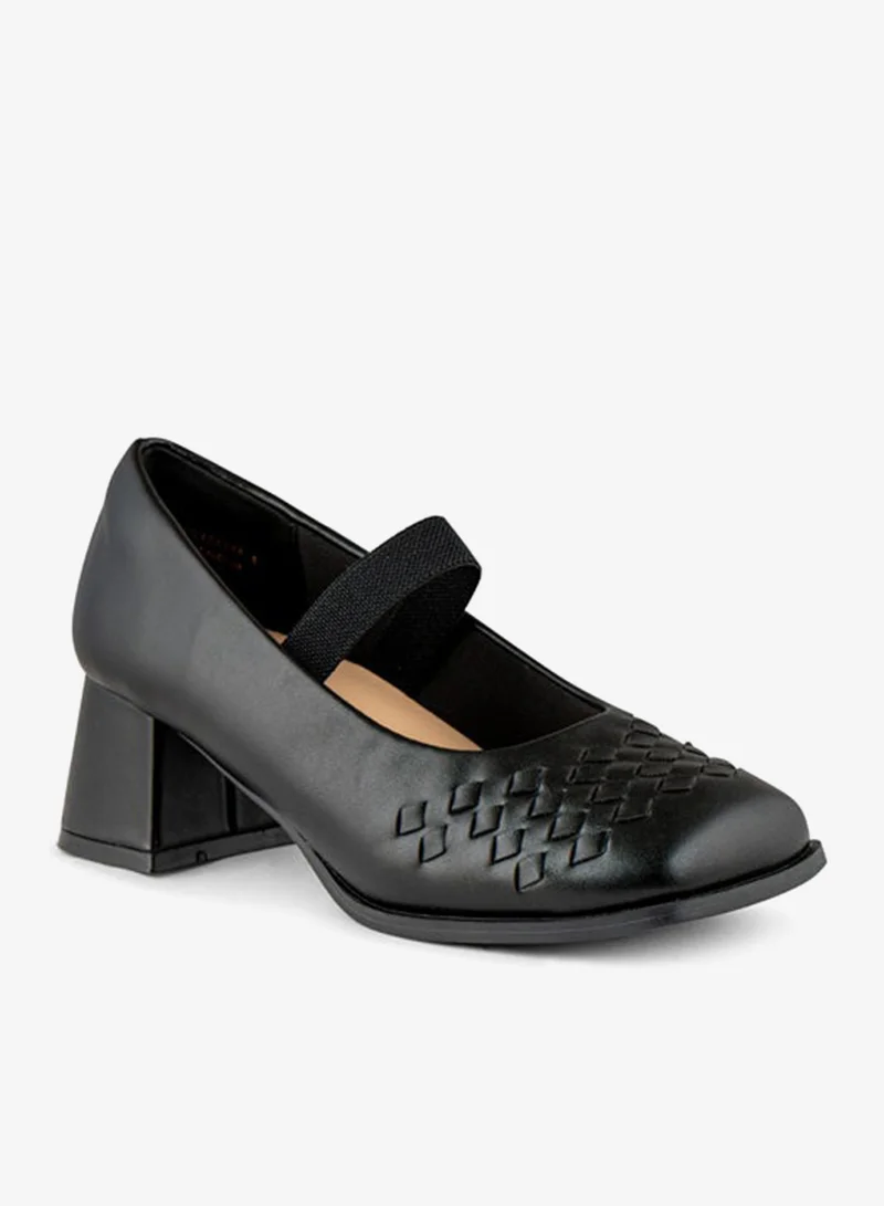 فينتشي أحذية كعب منتصف القدم المربعة للنساء