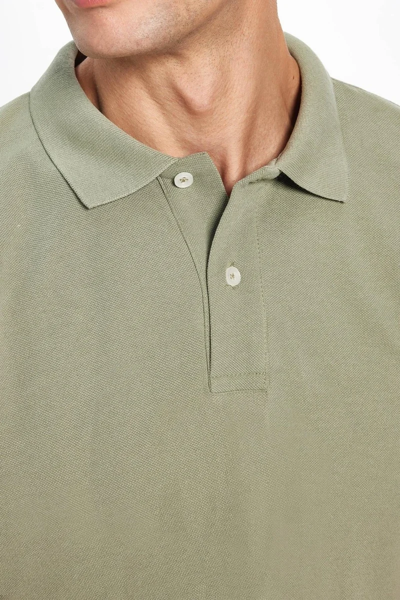 Tudors Men's Slim Fit Narrow Cut Cotton Soft Textured Cool Keeping Fabric Plain Pique Polo Collar T-Shirt
