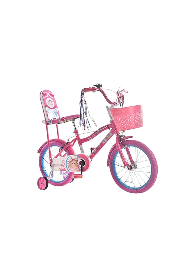 Rally Kids' Bicycle 40.6 Cm Pink And Blue With Training Wheels Front Basket And Streamers - Image 3